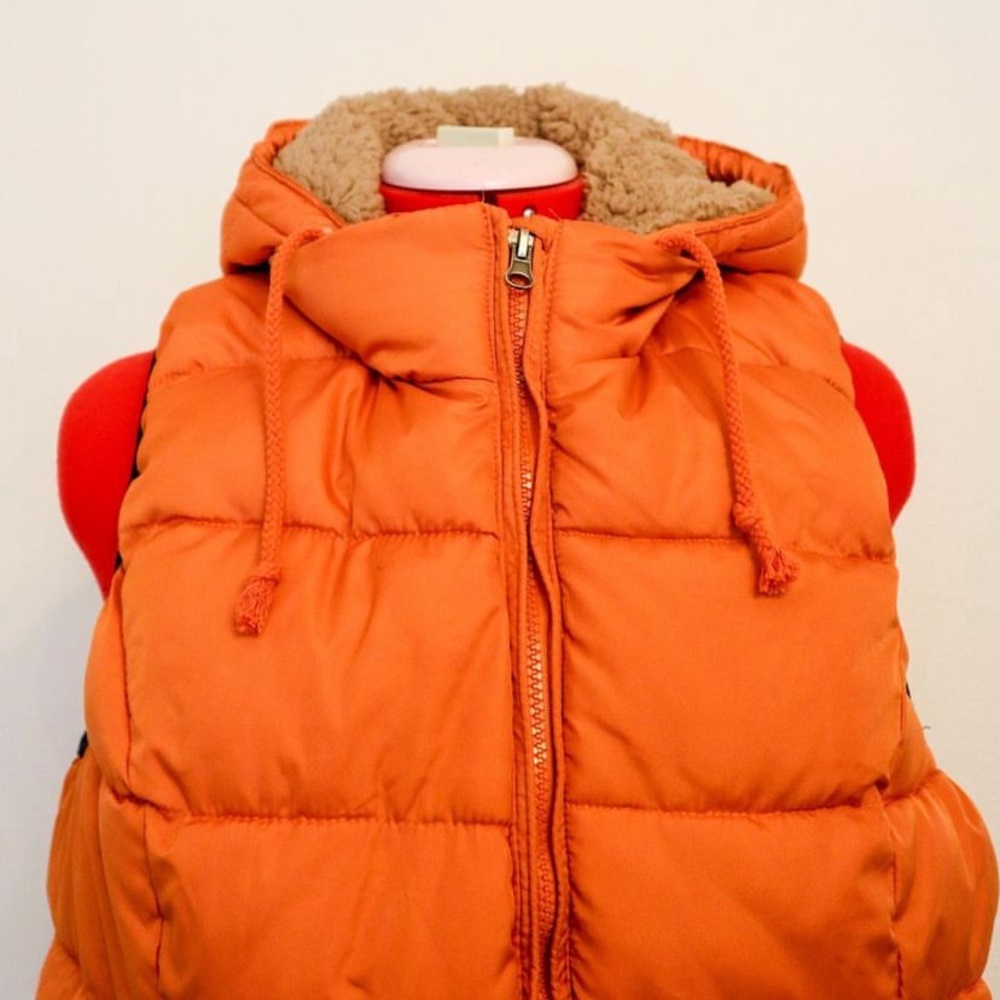 Orange puffer vest